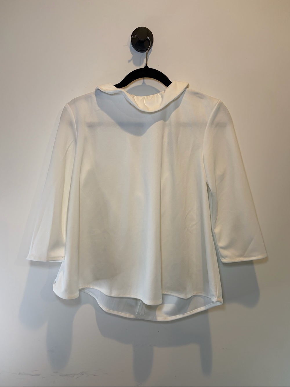Pomander Place Cream Ruffle-Collar Blouse